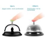 Levin Call Bell 2-Pack - Classic Service Bell for Desk, Counter, or Reception 3.35", Gleaming Stainless Steel, Corrosion-Resistant, for Home, Office, School - Image 3