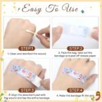 Cartoon Bandages for Kids 20Pcs – Waterproof Breathable Adhesive Band Aids with Cute Designs – Hypoallergenic, Gentle & Flexible First Aid for Cuts and Scrapes - Image 5