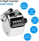 Tally Counter, 4-Digit Clicker Counter, Metal Hand Tally Counters Clicker Pitch Counter for Counting, Knitting, Coaching, Golf, Lap, Fishing (Pack of 1) - Image 3