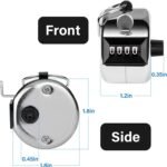 Tally Counter, 4-Digit Clicker Counter, Metal Hand Tally Counters Clicker Pitch Counter for Counting, Knitting, Coaching, Golf, Lap, Fishing (Pack of 1) - Image 5