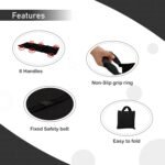 OTICA Nylon Foldable Soft Stretcher with Safety Belt, Emergency Medical Portable Stretcher for Patient, Foldable Patient Transport Stretcher with Handle with Carrying Bag (Black) - Image 3