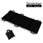 OTICA Nylon Foldable Soft Stretcher with Safety Belt, Emergency Medical Portable Stretcher for Patient, Foldable Patient Transport Stretcher with Handle with Carrying Bag (Black) - Image 8