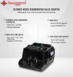 swaggers Mix Value Note Counting Machine with Touch Panel & Advanced Fake Note Detection, Used in Banks, Offices, Hotels, Hospitals, Schools, Colleges, Retails Shops, Jewellery Shops etc. - Image 2