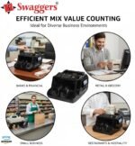 swaggers Smart Touch Value Mix Note Counting Machine with Colour Sensor Technology & Advanced Fake Note Detection for All Indian Currency| Detailed Breakdown Display| Touch Keypad Sort/Add/Batch Mode - Image 5