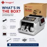 swaggers Mix Value Note Counting Machine with Triple Display and Advanced Fake Note Detection-Compatible for All New Notes| Add, Batch & Sort| Used in Banks, Hotels, Hospitals, Jewellery Shops etc - Image 7