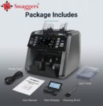 swaggers Heavy Duty Mixed Denomination Note Counting Machine with 2 CIS Sensors, Multi Currency Supports| UV/MG/IR/MT Fake Note Detection| Serial Number Recognition, Touch Screen - Image 6
