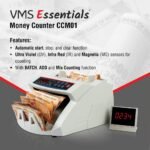 VMS Essentials CCM01 Business-Grade Note Counter - Advanced Counterfeit Detection with UV, MG Sensors, Dual LED Display, and 1 Year Offsite Warranty Included - Image 5