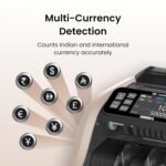 VMS Essentials VCM02 Multi Mix Value IQ Currency Counter | Advanced Fake Note Detector (UV/MG/MT/IR) | 3 Counting Modes | Large 200–300 Note Capacity | USB Data Backup | 1-Year Offsite Warranty - Image 2
