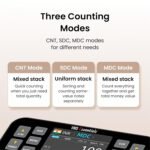 VMS Essentials VCM02 Multi Mix Value IQ Currency Counter | Advanced Fake Note Detector (UV/MG/MT/IR) | 3 Counting Modes | Large 200–300 Note Capacity | USB Data Backup | 1-Year Offsite Warranty - Image 4