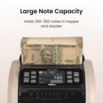 VMS Essentials VCM02 Multi Mix Value IQ Currency Counter | Advanced Fake Note Detector (UV/MG/MT/IR) | 3 Counting Modes | Large 200–300 Note Capacity | USB Data Backup | 1-Year Offsite Warranty - Image 5