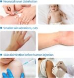 50 PCS Iodine Swabs for Wound Care, Povidone Iodine Swabsticks, Individually Wrapped Antiseptic Cotton Buds for First Aid Kit, Emergency Disinfection, Travel, Adults and Children - Image 6