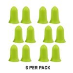 ULTRX Tapered Foam Plugs, 6PR, Lime - Image 7