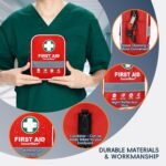 130 Pieces First Aid Kit with Hospital Grade Medical Supplies - Includes Emergency Blanket, Bandage - Great for Home, Outdoors, Office, Car, Travel, Camping, Hiking, Boating - Image 5