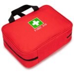 First Aid Pouch Empty, Red First Aid Bag First Aid Pouch Small for Home Emergency Travel Camping Hiking Outdoors First Responder, Red With Handles, Compact - Image 5
