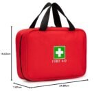 First Aid Pouch Empty, Red First Aid Bag First Aid Pouch Small for Home Emergency Travel Camping Hiking Outdoors First Responder, Red With Handles, Compact - Image 7