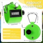 Levin Hand Tally Counter 4 Digit Mechanical Palm Click Counter Plastic Hand Held Counter Clicker with Metal Finger Ring for Counting Numbers School Golf Sports Events Office Stadium ASSORTED COLOR (3) - Image 2