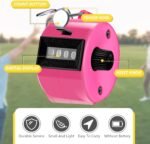 Levin Hand Tally Counter 4 Digit Mechanical Palm Click Counter Plastic Hand Held Counter Clicker with Metal Finger Ring for Counting Numbers School Golf Sports Events Office Stadium ASSORTED COLOR (3) - Image 5