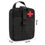 Medical Kit First Aid Pack Survival Emergency Medicine Waist Bag Molle Kit Rescue Equipment Kit (Black) - Image 2