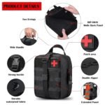 Medical Kit First Aid Pack Survival Emergency Medicine Waist Bag Molle Kit Rescue Equipment Kit (Black) - Image 5