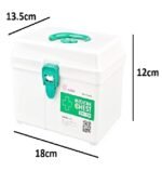 Param Mini Plastic Emergency Medicine Kit Box Chest with Removable Inner Tray and Carrying Handle - Image 5