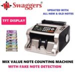 swaggers Loose Mix Note Value Counting Machine for Indian Currency(10,20,50,100,200,500,2000) with Fake Note Detector Heavy Duty Value Money Counting Machine 1 Year Warranty - Image 2