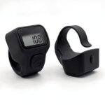 Digital Ring Counter, LCD Display, Finger Tally Clicker for Meditation and Prayer, Ring Style (Pack of 1) (Black)