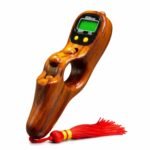 Digital Rotating Beads Jaap Counter with Built-in Compass, Electronic Tasbeeh for Prayer & Meditation, 5-Digit LED Display Tally Counter with Adjustable Strap, Wood-Grain Finish (Wood)