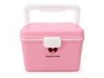 HomeCloud Plastic First Aid Box with Tight Lock Mechanism & Convenient Handle | Multi-Purpose Medicine Storage Organizer for Medicines, Bandages, Ointments & Medical Tools (Dark Pink)