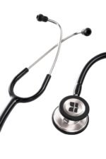 Knya 6sense Stethoscope for Doctors & Residents | Tunable Diaphragm | Dual-Head Chest Piece for Adult & Pediatric Use | Lightweight Stainless Steel | Latex-Free Tubing | Soft-Seal Ear Tips | Premium Gift Box | for Medical Students (Black)
