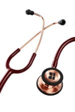 Knya 6sense Stethoscope for Doctors & Residents | Tunable Diaphragm | Dual-Head Chest Piece for Adult & Pediatric Use | Lightweight Stainless Steel | Latex-Free Tubing | Soft-Seal Ear Tips | Premium Gift Box | for Medical Students (Rose Gold Maroon)