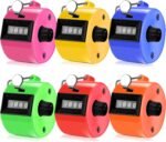 Levin Hand Tally Counter 4 Digit Mechanical Palm Click Counter Plastic Hand Held Counter Clicker with Metal Finger Ring for Counting Numbers School Golf Sports Events Office Stadium ASSORTED COLOR (3)