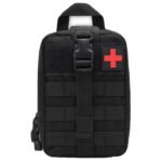 Medical Kit First Aid Pack Survival Emergency Medicine Waist Bag Molle Kit Rescue Equipment Kit (Black)