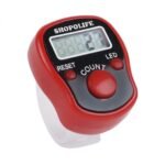 SHOPOLIFE Digital Finger Counter for Prayer with led Light | Finger Ring Digital Counting Machine Tasbeeh & Jaap mala for Beads Counting | Mantra Jap Rosary Mala (Multi Colour)