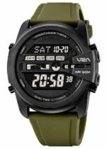 V2A DIGITRON-TERRAX 2942 Digital Watch for Men | Industrial Shield Design with Oversized Digital Display | Urban Sports Everyday Watch with Countdown Timer, Alarm & 50M Water Resistance
