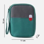 Medicine Pouch Empty First Aid Kit Bag | Oxford Cloth Waterproof Emergency Survival Medicine Storage Bag for Travel, Home, Camping, Sports (Green) (Small) - Image 3