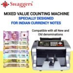 swaggers Highest Selling Mix Value Note Counting Machine with Fake Note Detection| Used in Banks, Offices, Hotels, Hospitals, Schools, Colleges, Retails Shops, Jewellery Shops etc. - Image 2