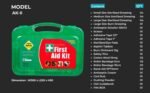 First Aid Kit for Home/Office/Vehicle/Travel - AK-II (with all the meds / 50 items inside in a Green Plastic Box) - Image 2