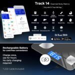 Dr Trust (USA) Rechargeable Bluetooth Digital Smart Fitness Body Fat Composition Analyzer BMI Weight Machine For Human USB Electronic Weighing Scale- 505 (Gray) - Image 3