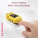 CMS50Q1 Kids Digital Finger Pulse Oximeter, SpO2 and Pulse Rate Monitor with Pulse Waveform, Bar Graph, Adjustable Display Mode & Brightness, Voice & PR Sound Alerts, Auto Power-Off, Low Battery Indicator - Image 2