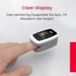 CMS50D1 Finger Pulse Oximeter, Digital SpO2 and Pulse Rate Monitor with Pulse Waveform|Bar Graph Displa| Auto Direction| Adjustable Brightness|Low Battery Indicator| Auto Standby - Image 2