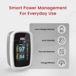 CMS50D1 Finger Pulse Oximeter, Digital SpO2 and Pulse Rate Monitor with Pulse Waveform|Bar Graph Displa| Auto Direction| Adjustable Brightness|Low Battery Indicator| Auto Standby - Image 3