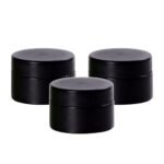 2x3 Packs 50ml ABSContainers Jars w/Lined Cap for Cosmetic Lotion Cream Black - Image 2