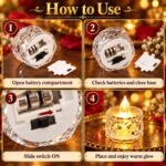 VERVENIX 12 Pcs LED Tea Light Candles | Flameless & Smokeless Acrylic Diyas | Battery-Operated | Warm White 3cm Candles for Diwali, Festive, Wedding, Party & Christmas Décor (Pack of 12) - Image 6