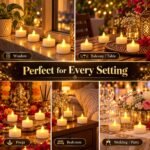 VERVENIX (Pack of 24 LED Tea Light Candles – Battery-Operated Flameless & Smokeless Decorative Lights for Diwali, Home Temple, Pooja and Holiday Decorations - Image 7