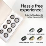 Gabit Smart Ring | Buy Sizing Kit First | AI Health & Fitness Tracker, Men, Women | Sleep, Stress, Nutrition, Steps, Heart Rate,VO2 Max | 7-10 Day Battery, Titanium, No Subscription, Matte Silver 11 - Image 2