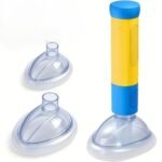 Anti Choking Device for Kids & Adults with Manual Suction Pump - Portable Airway Clearance Kit with 2 Silicone Masks, Reusable Emergency Rescue Tool for Home, Travel & Public Safety