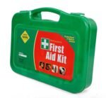 First Aid Kit for Home/Office/Vehicle/Travel - AK-II (with all the meds / 50 items inside in a Green Plastic Box)