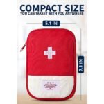 First aid kit for Home | First aid Bag |Red- First Aid Pouch | First aid kit for Travel -car,Office,Camping | Medicine Storage Box | Emergency Kit Organizer