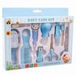 Portable 10-in-1 Baby Manicure Grooming Kit – Infant & Toddler Healthcare Accessories Set with Nail, Hair, and Ear Care Tools – Perfect Nursery Gift Multicolor