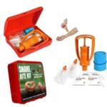 Snake Bite Kit with Venom Extractor Pump, Outdoor First Aid Bandages & Emergency Tools for Camping, Trekking & Hiking